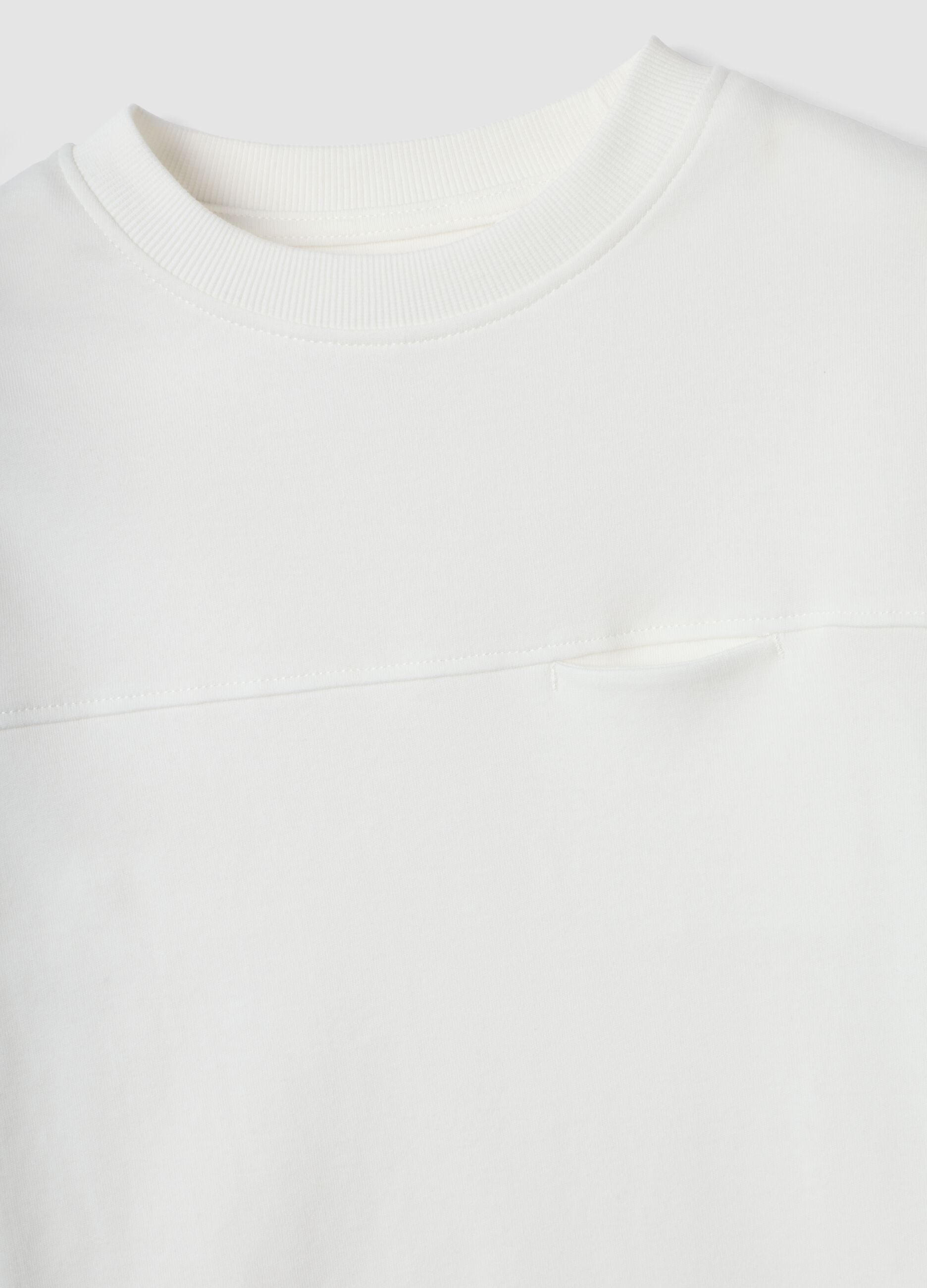White organic cotton crew-neck T-shirt
