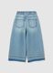 Girls' wide-leg cotton denim jeans_1
