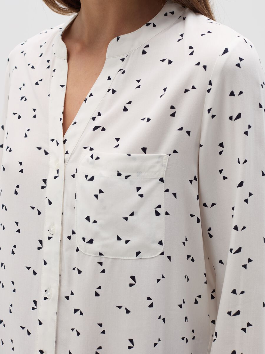 Viscose shirt with micro print_3