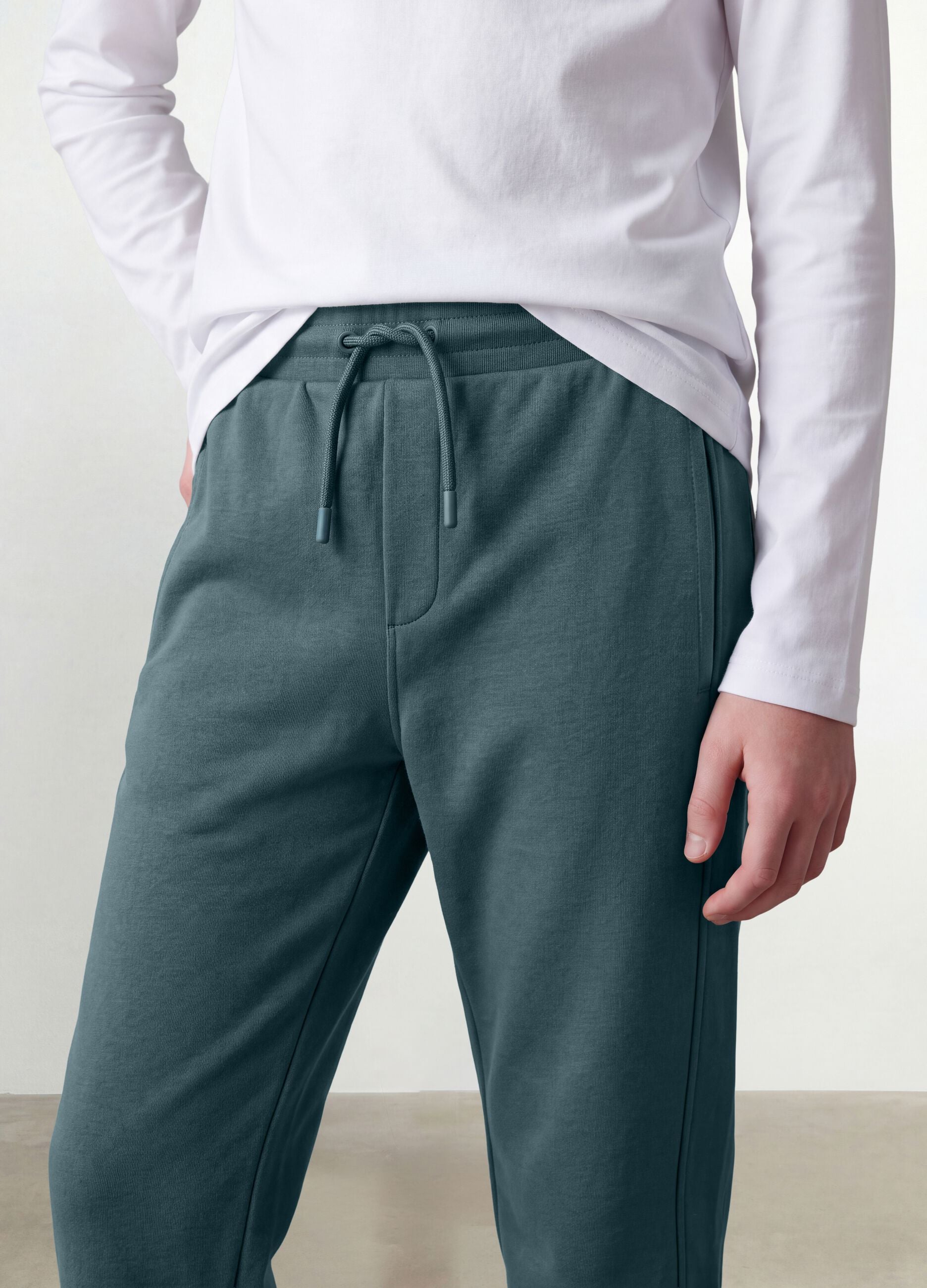 Blue organic cotton joggers