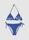 Blue stretch triangle bikini_0