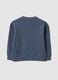 Grey oversized pure cotton hoodie with print and kangaroo pocket for boys_1
