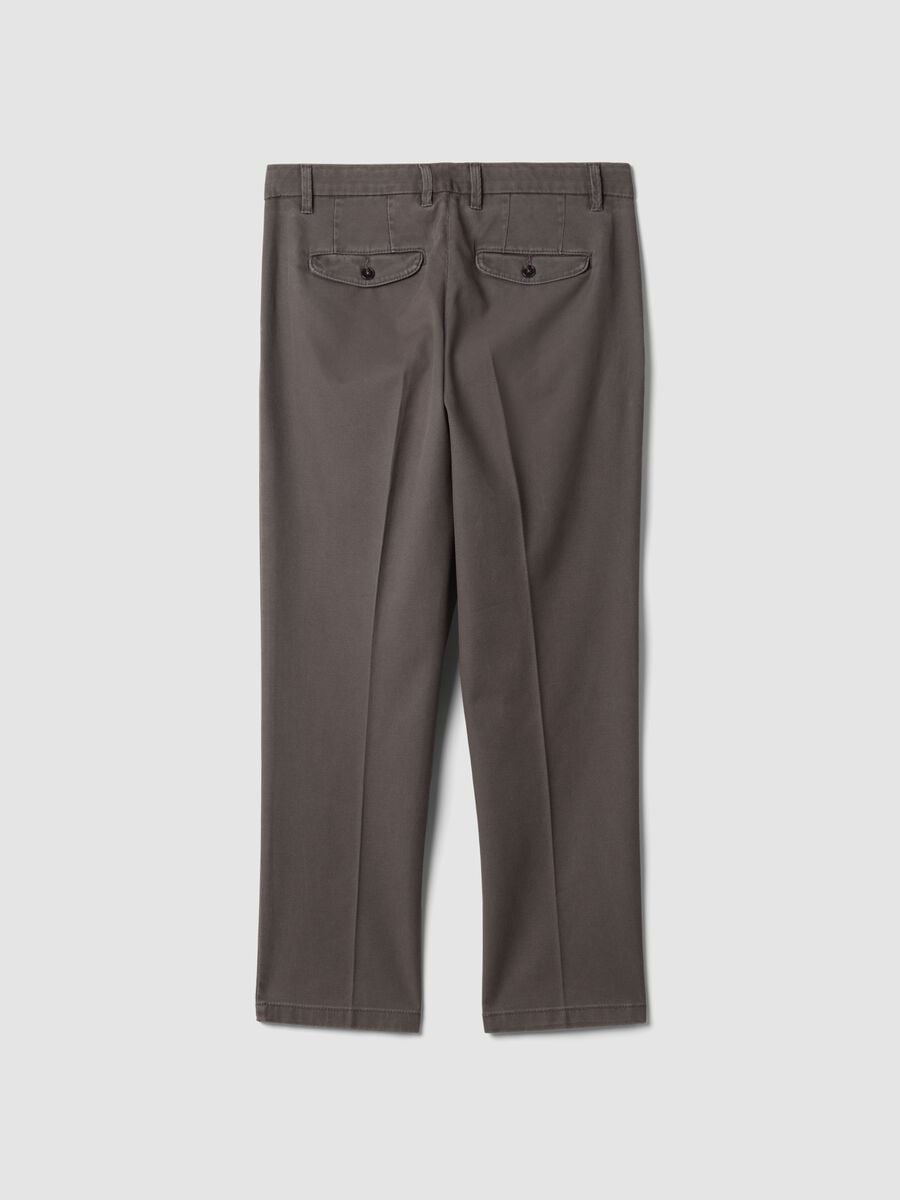 Grey regular tapered-fit stretch cotton twill chinos_7