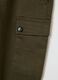 Green Stretch Cotton Blend Children's Trousers_3
