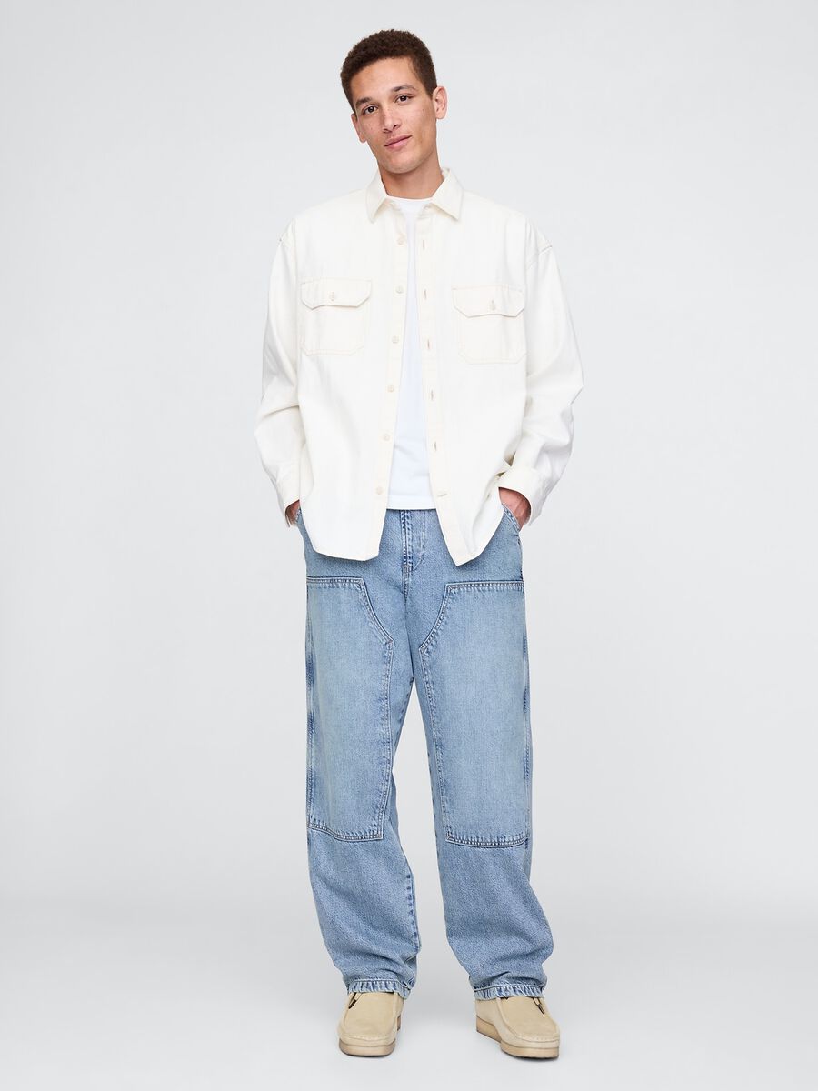 Gap baggy blue jeans in cotton and Lyocell_0