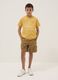 Brown regular-fit pure cotton Bermuda shorts_0