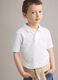 Polo in cotone elasticizzato bianca da bambino regular fit_0