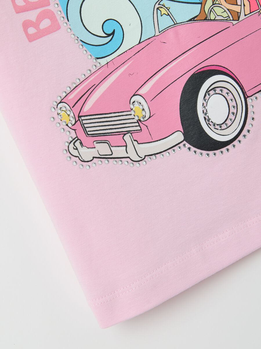 Pink Barbie print stretch cotton T-shirt_2