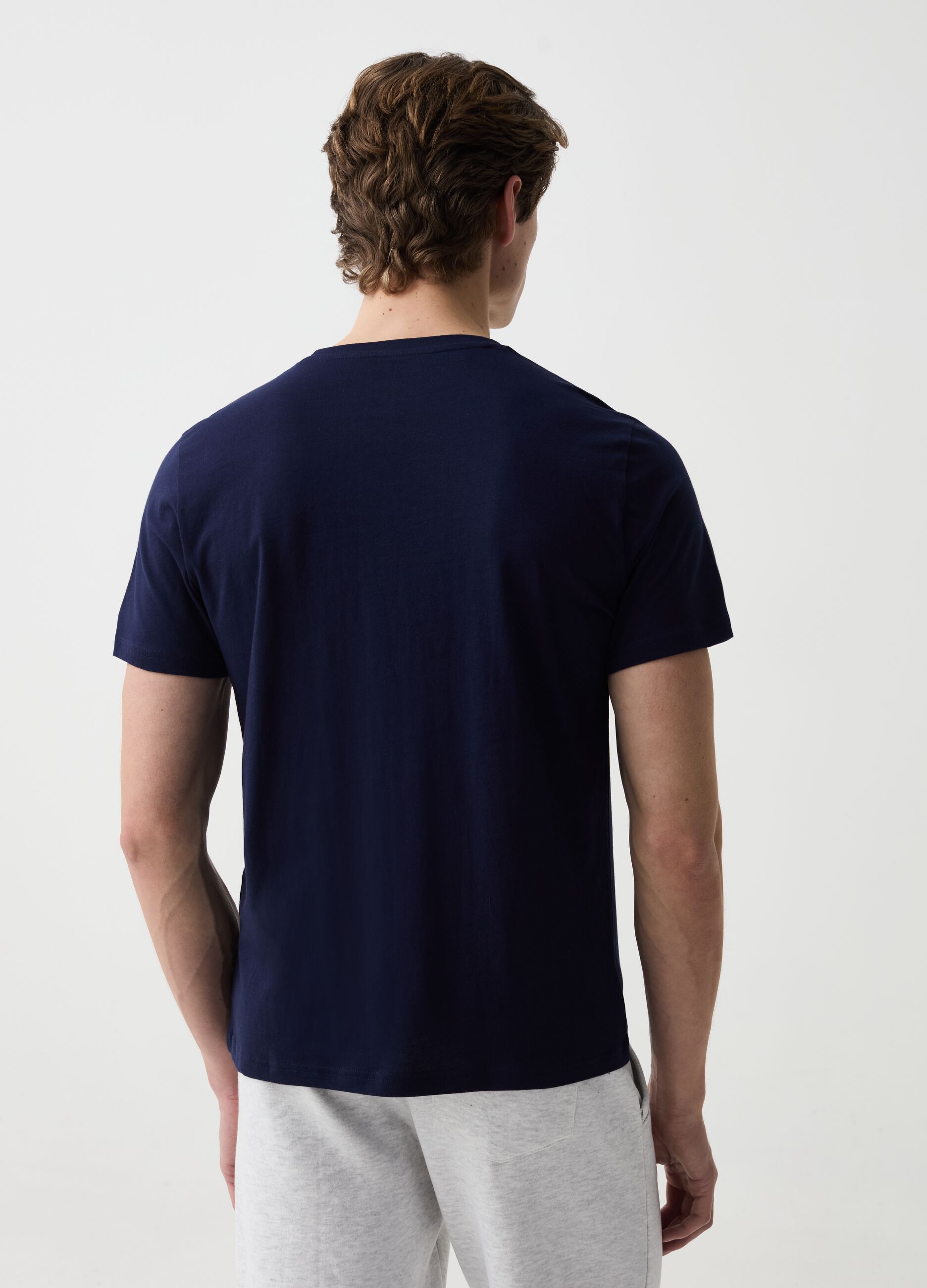 T-shirt in cotone con scollo rotondo