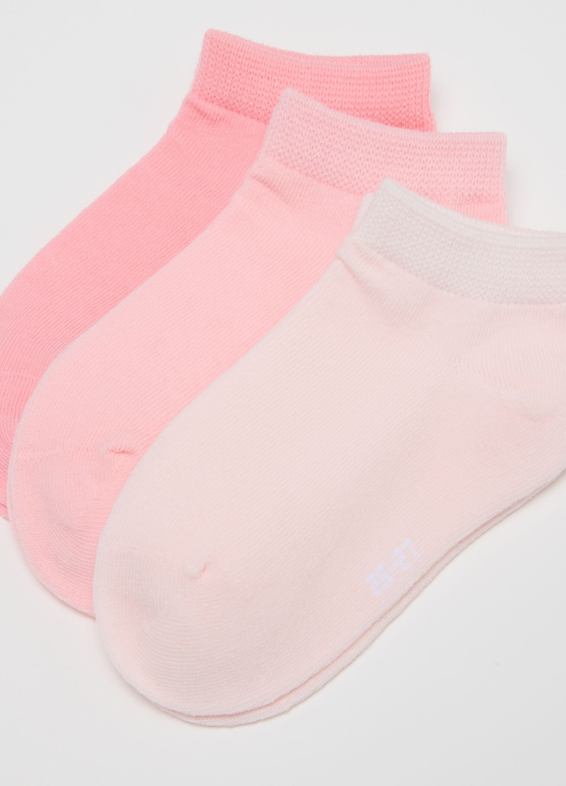 Multipack of multicoloured cotton ankle socks for girls