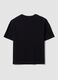 Black oversized pure cotton short-sleeve T-shirt_1