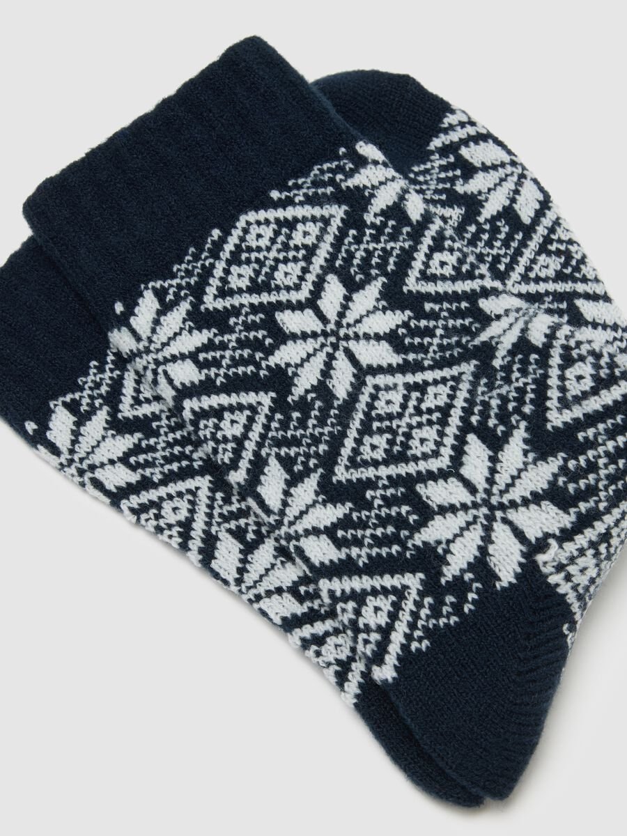Elasticated Christmas Blue Socks_1
