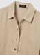 Beige pure cotton regular fit corduroy shirt_5