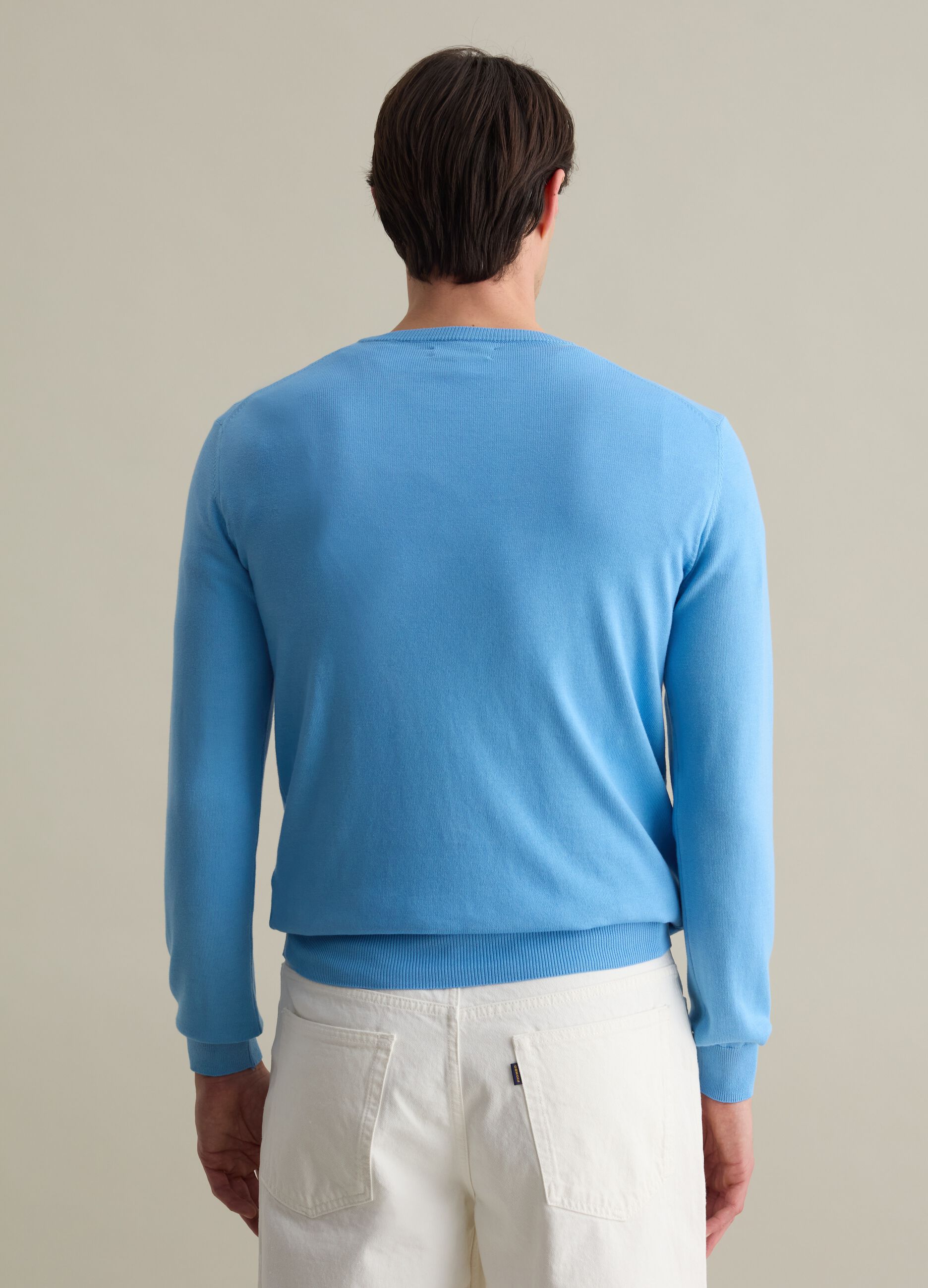Pullover girocollo tinta unita