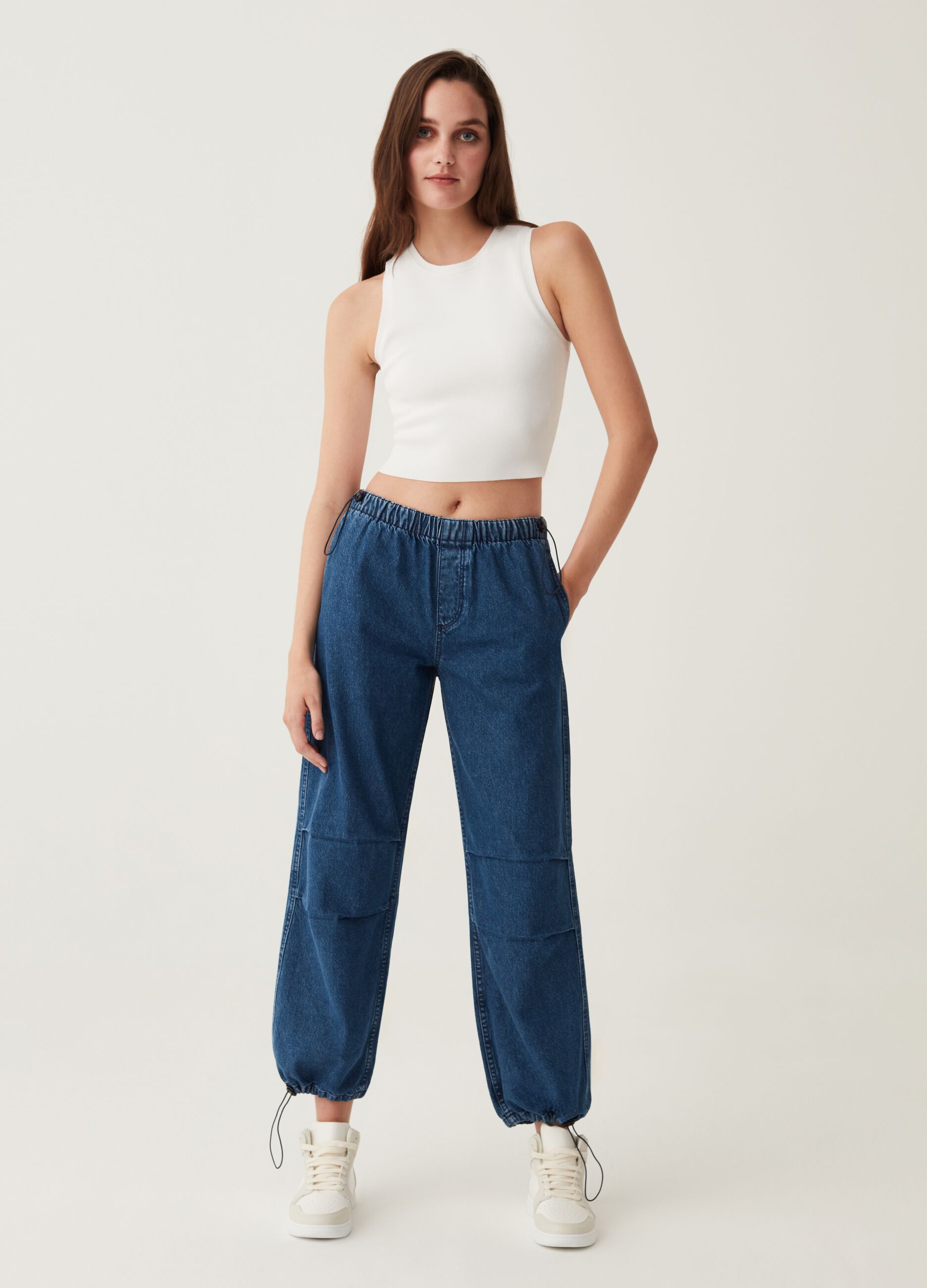 Jeans parachute in denim_0