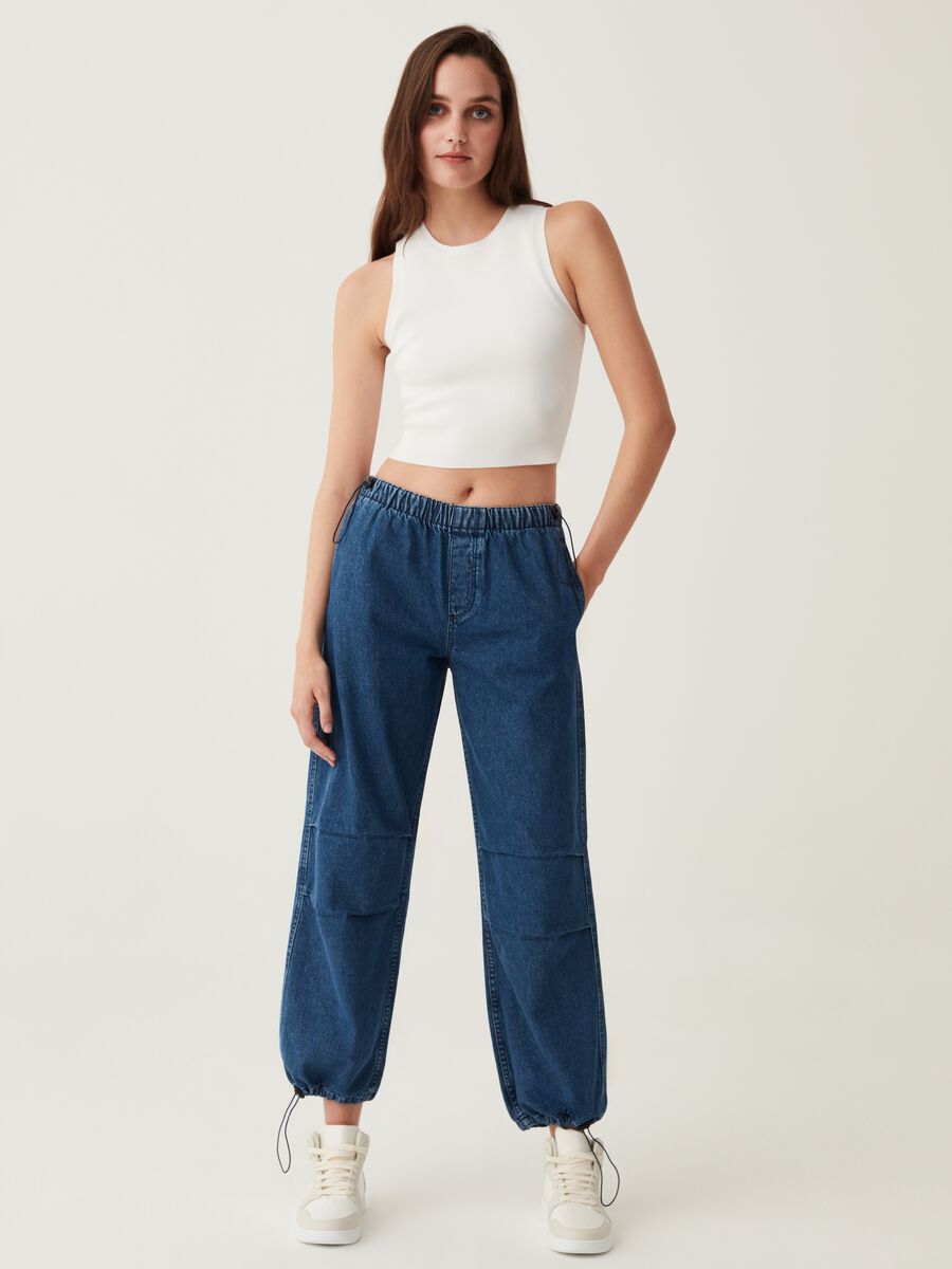 Jeans parachute in denim_0