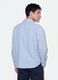 Blue cropped pure cotton striped shirt with oversized fit_3