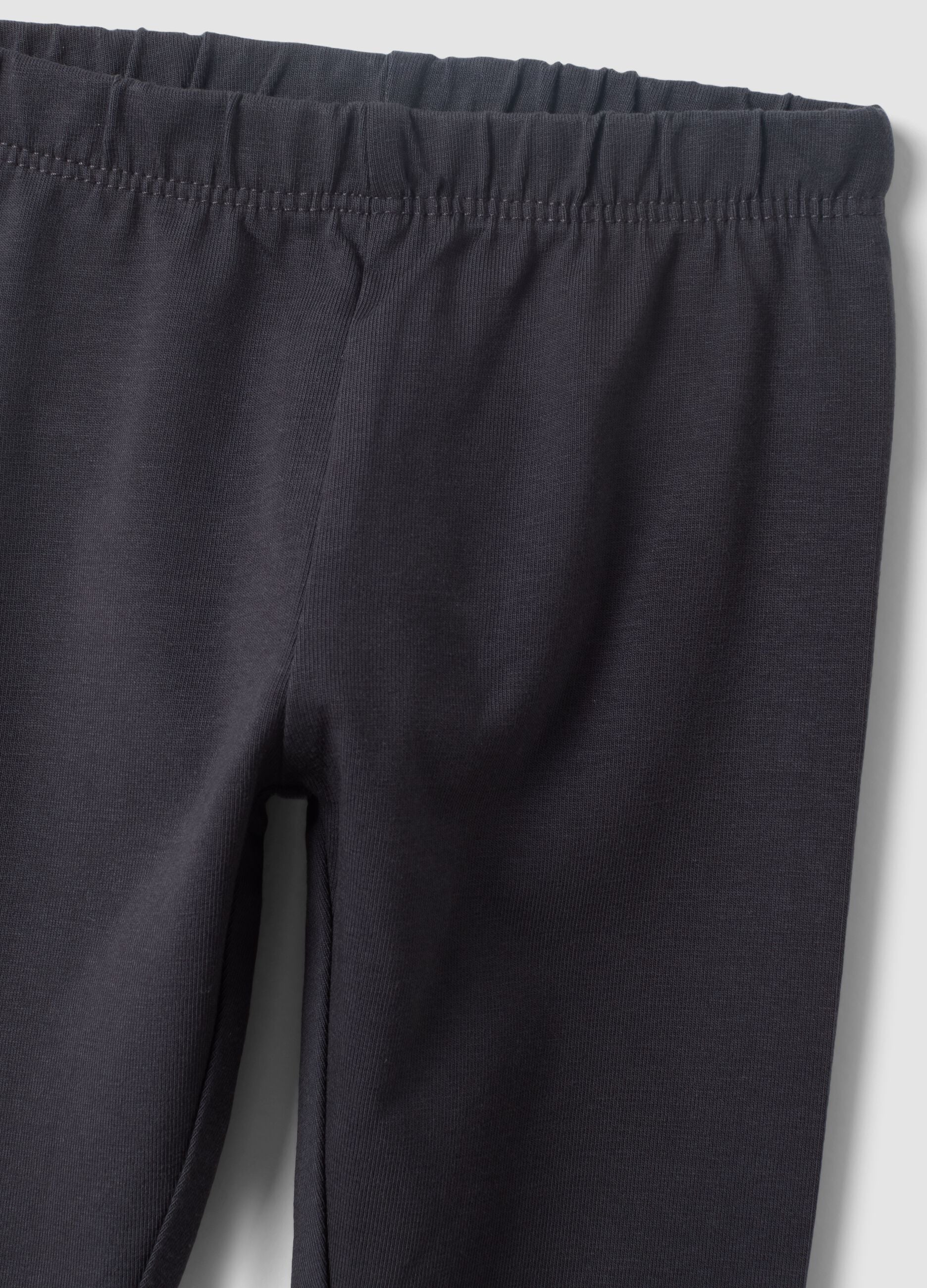 Girls&rsquo; black organic cotton-blend slim-fit leggings