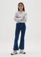 Girls' Blue Denim Cotton Flare Jeggings_0