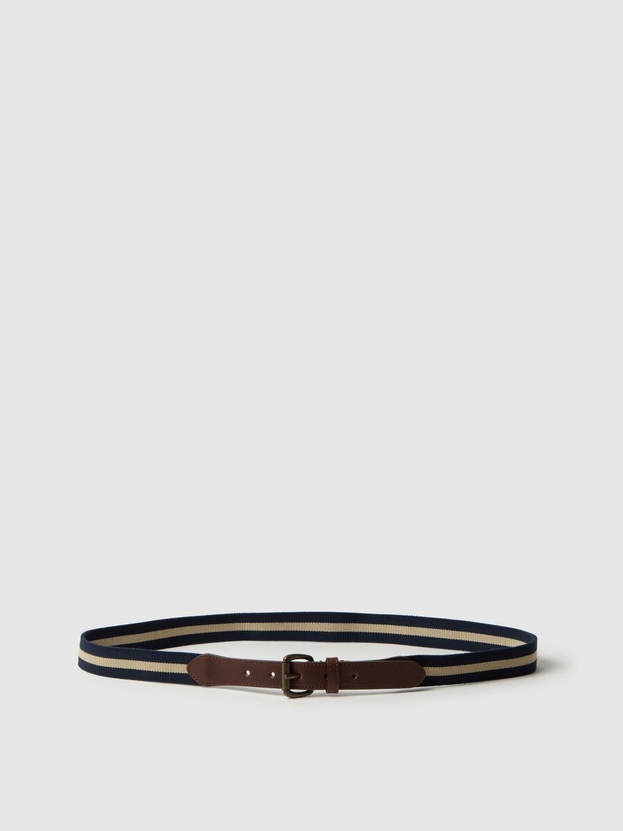 Belt with striped fabric_0