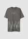 Grey pure cotton T-shirt with prints_0