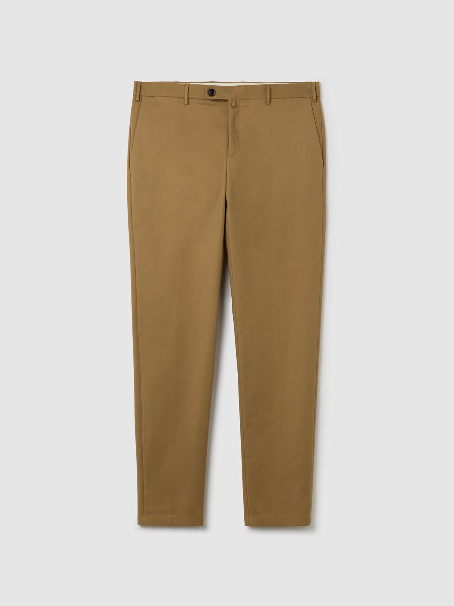 Beige slim-fit chino trousers_4