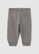 Baby trousers in pure grey cotton with regular fit_1