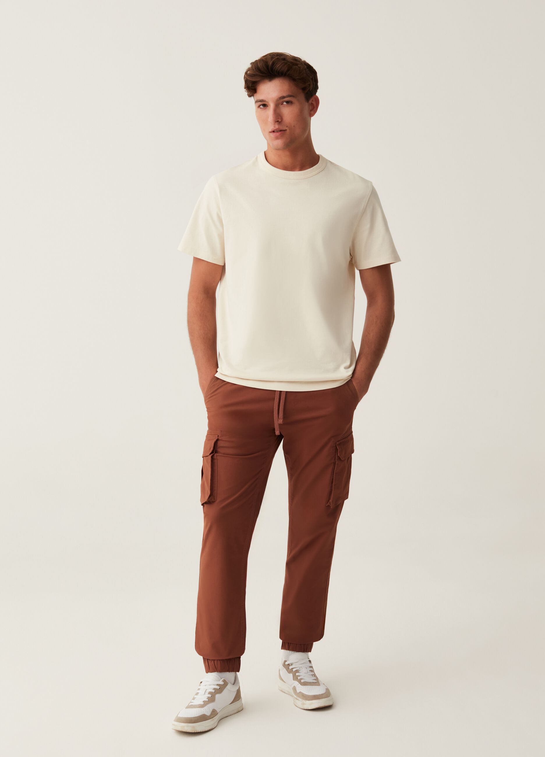 Pantalone cargo con coulisse