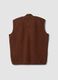 Brown wool-blend gilet with zip_2