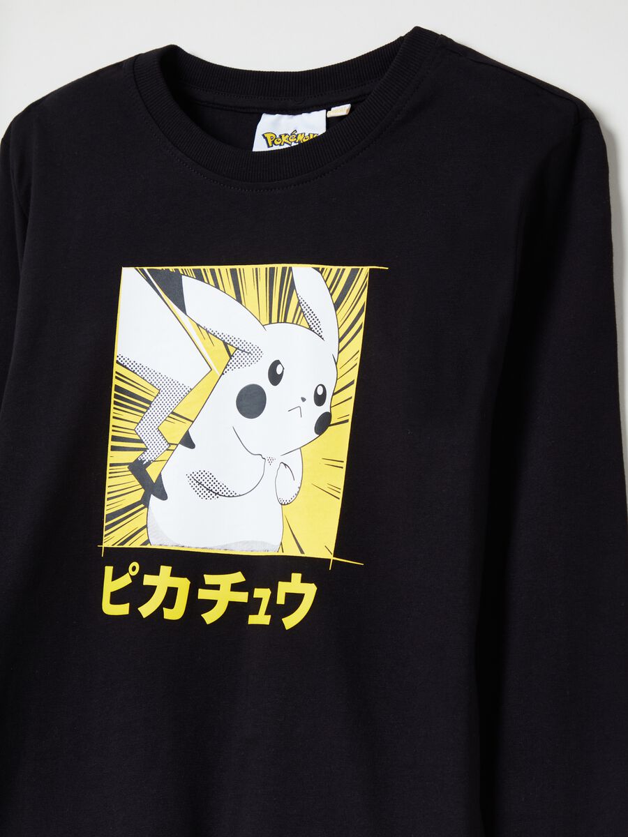 T-shirt a maniche lunghe stampa Pikachu_2