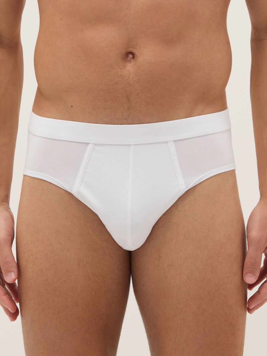 White regular fit stretch cotton slip two-pack_1