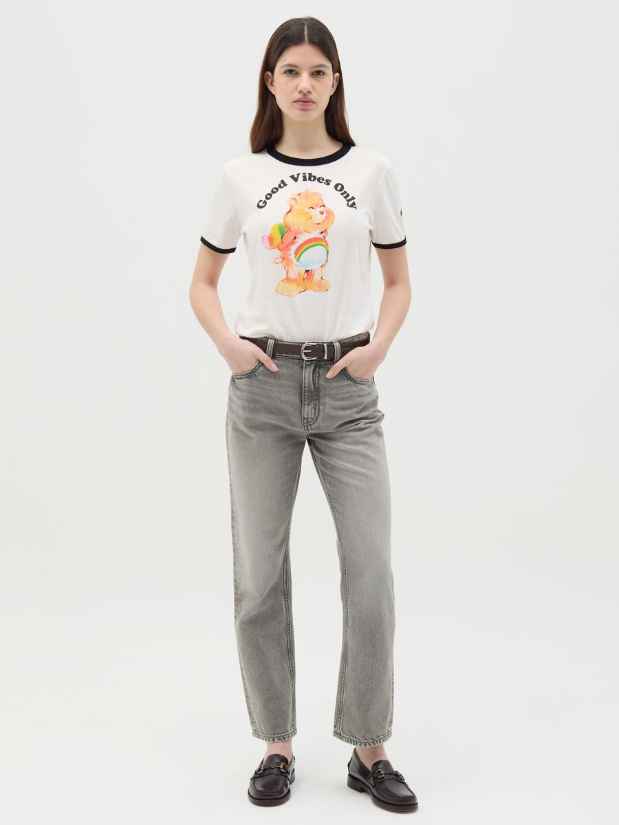 White T-shirt in cotton with Care Bears print_1