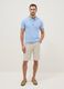 Beige stretch-cotton five-pocket Bermuda shorts_0