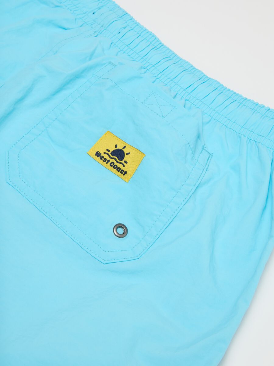Boxer mare da uomo in misto azzurro regular fit_5