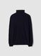 Navy blue pure lambswool roll-neck jumper_4