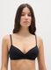 Black Stretch Cotton Bra_0