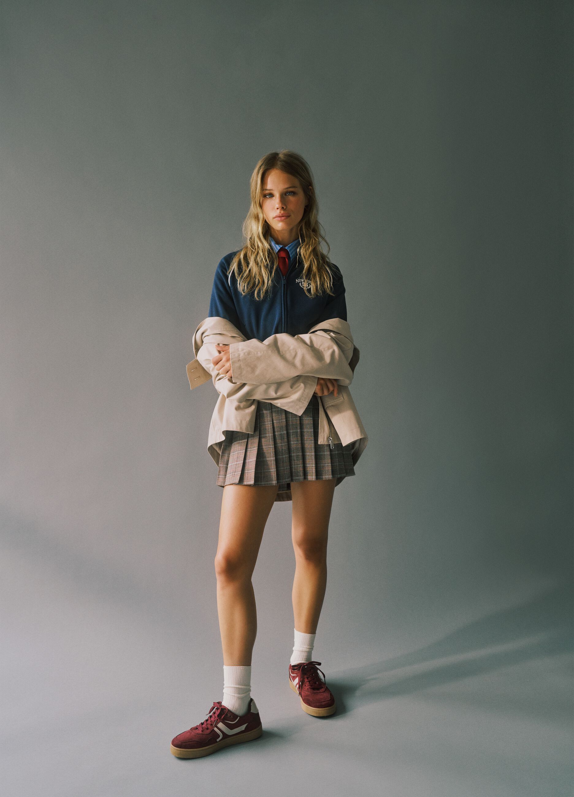 Multicolour Pleated Skirt