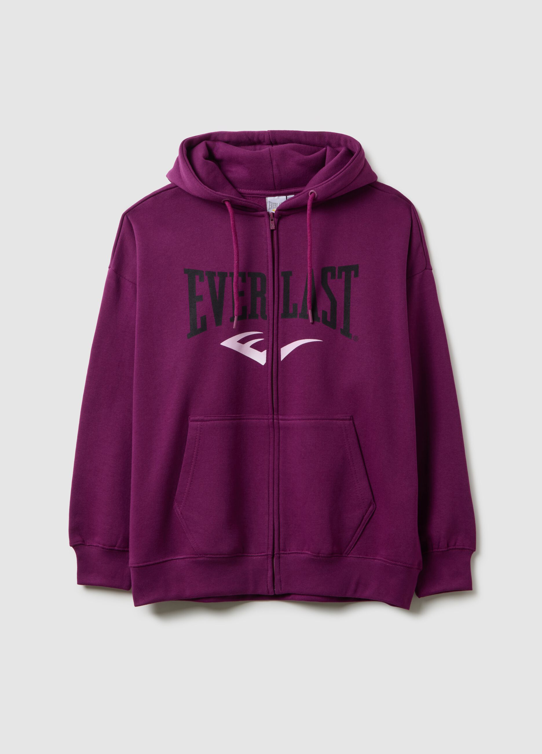 Purple cotton blend sweatshirt regular fit
