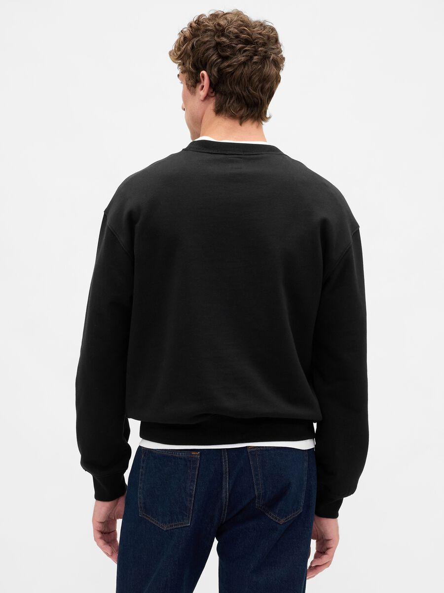 Black Crew Neck Sweatshirt_1