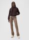Straight high-rise trousers in corduroy_0