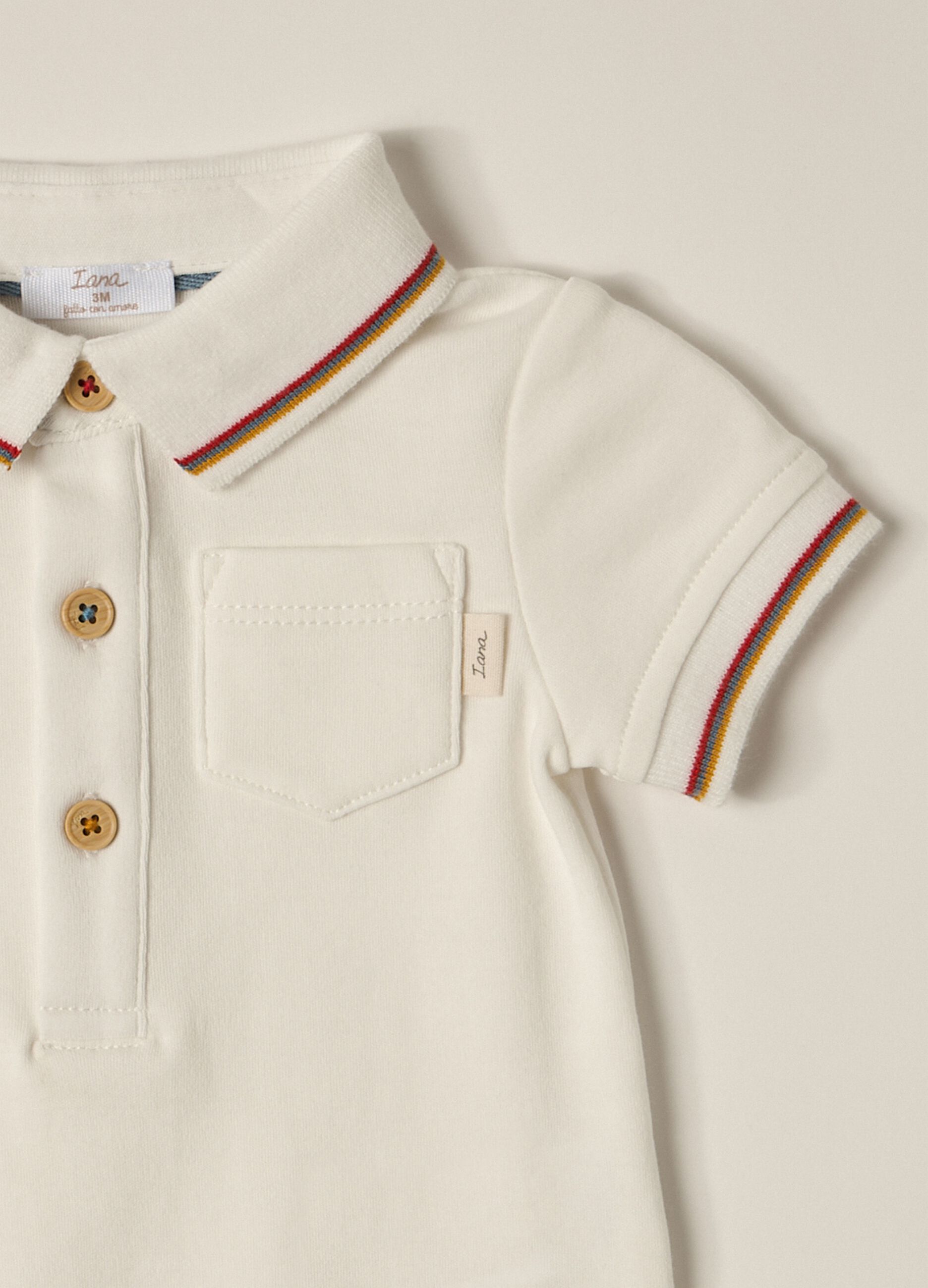 IANA newborn boy bodysuit in 100% cotton interlock