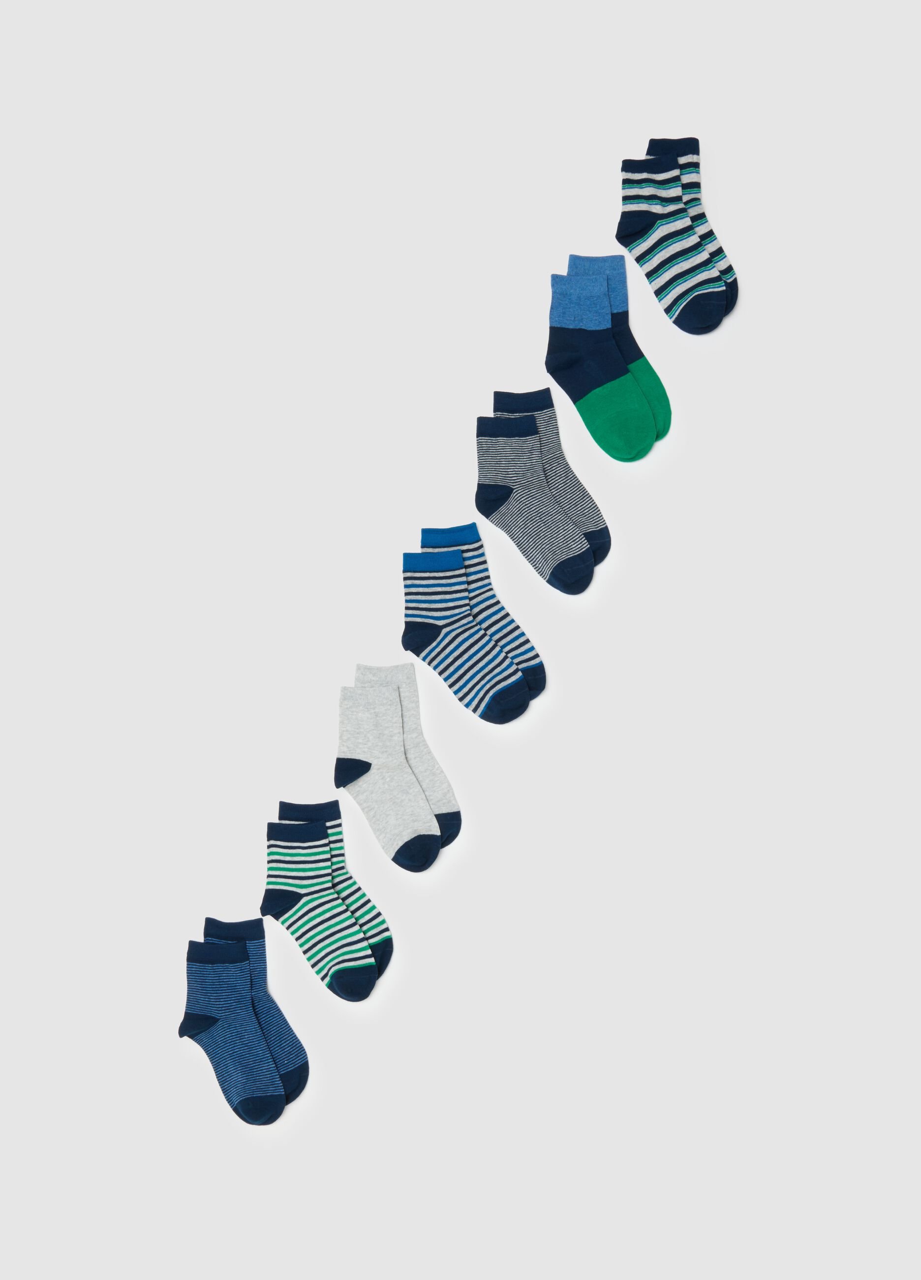 Multipack of multicoloured cotton blend socks for children