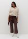 Flare-fit crop trousers in corduroy_0