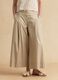 Beige stretch cotton palazzo trousers_1