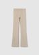 Flared Beige Stretch Trousers_4