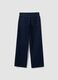 Blue denim wide-leg jeans in pure cotton_5