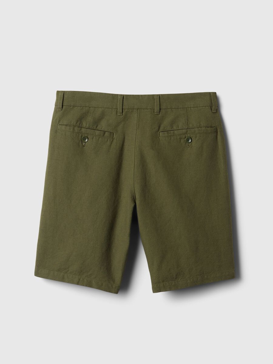 Relaxed-fit Bermuda shorts in cotton and linen_5