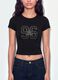 Black fitted stretch-cotton T-shirt with rhinestone embellishment_3