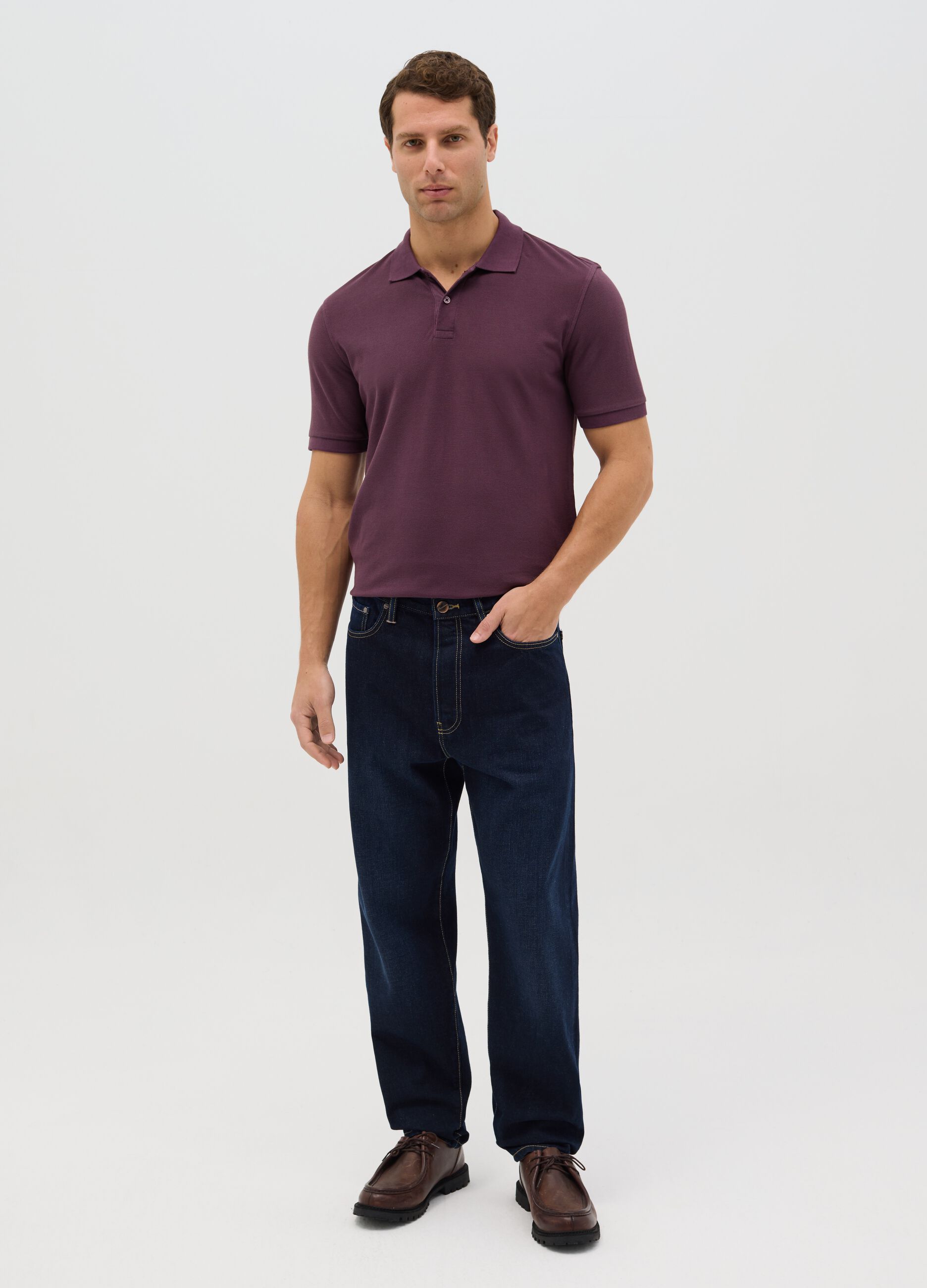 100% cotton piqué polo shirt