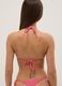 Pink triangle bikini top in stretch fabric_2